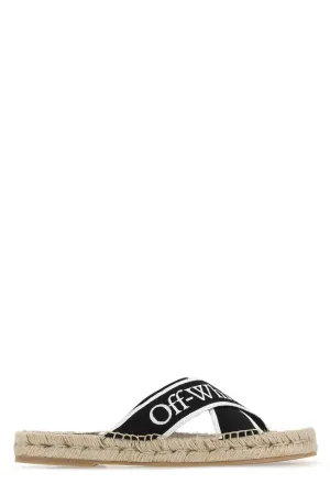 Off-White Crisscross Slip-On Sandals