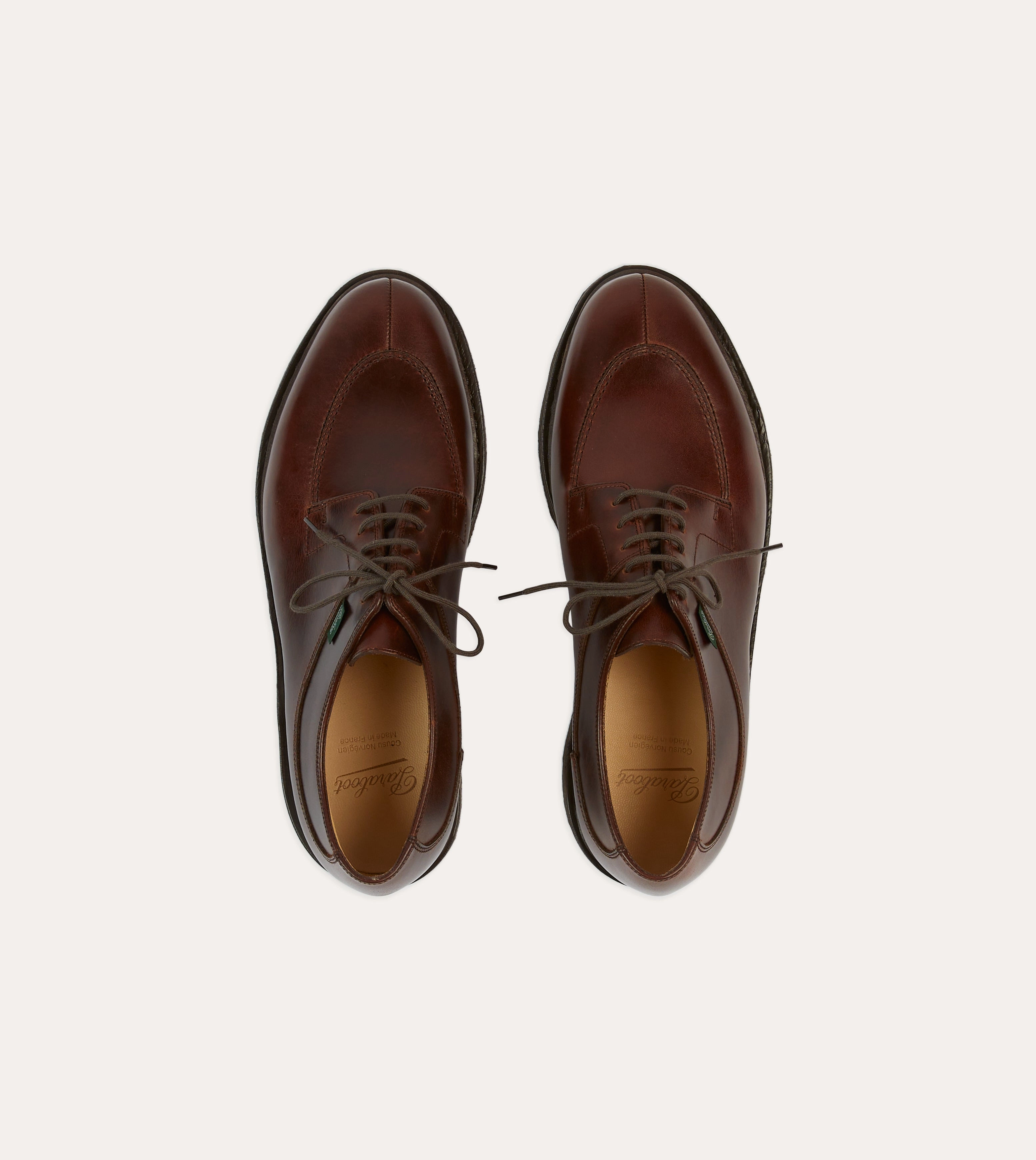 Paraboot Avignon Brown Leather Derby Shoe