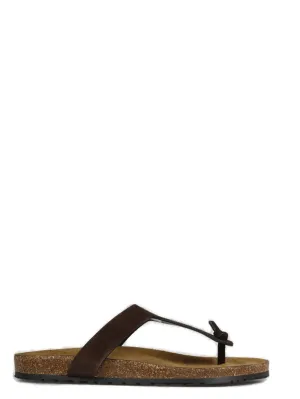 Saint Laurent Logo Detailed Slip-On Sandals
