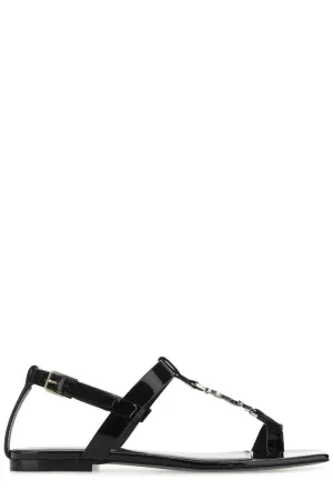 Saint Laurent Logo Plaque Buckle Strap Sandals