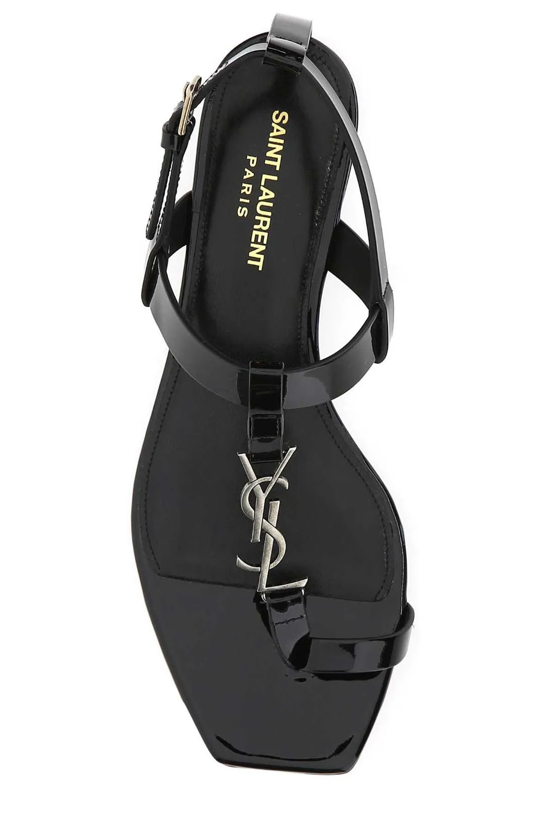 Saint Laurent Logo Plaque Buckle Strap Sandals