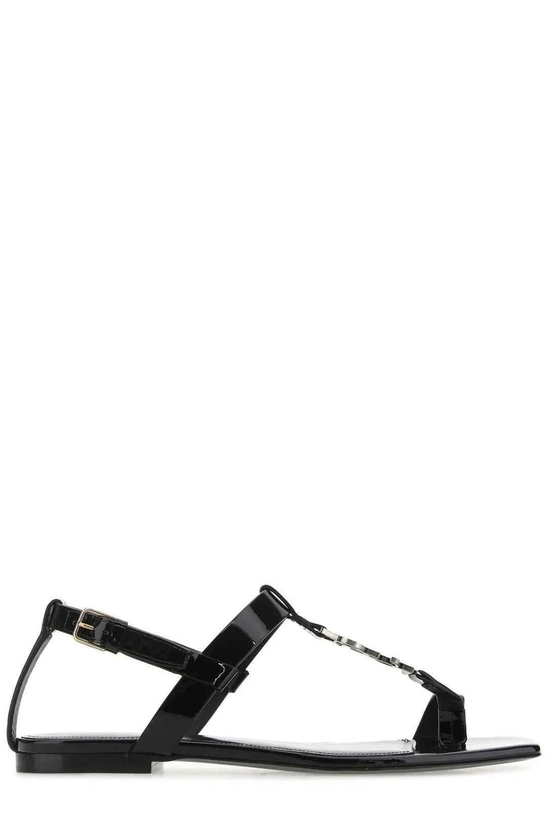 Saint Laurent Logo Plaque Buckle Strap Sandals