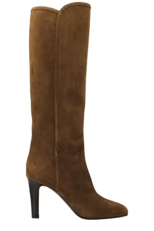 Saint Laurent Logo Plaque Jane Boots