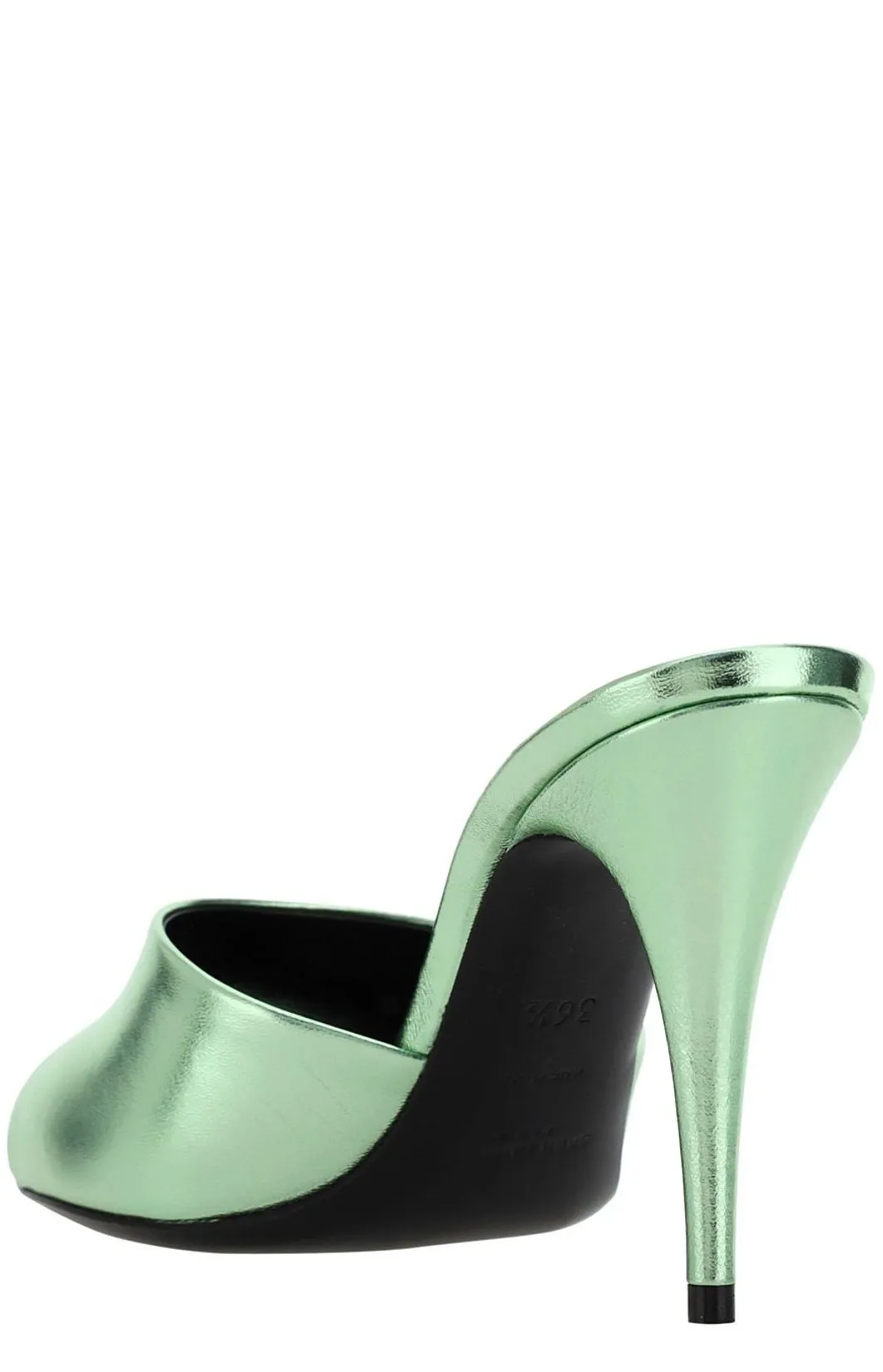 Saint Laurent Metallic Effect Slip-On Sandals
