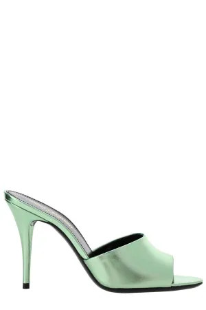 Saint Laurent Metallic Effect Slip-On Sandals