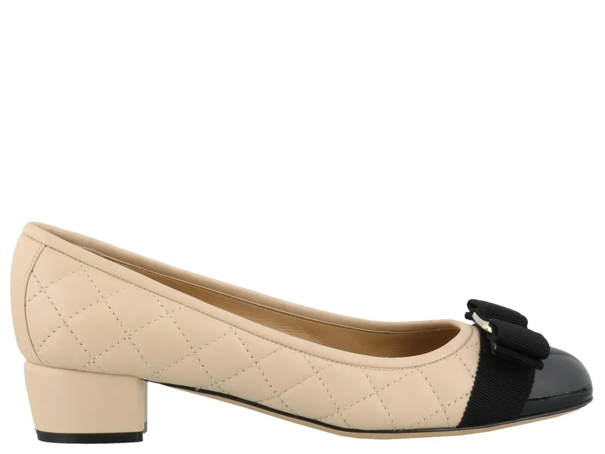 Salvatore Ferragamo Vara Bow Quilted Pumps