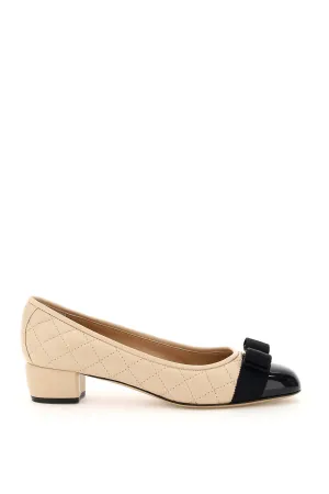 Salvatore Ferragamo Vara Bow Quilted Pumps