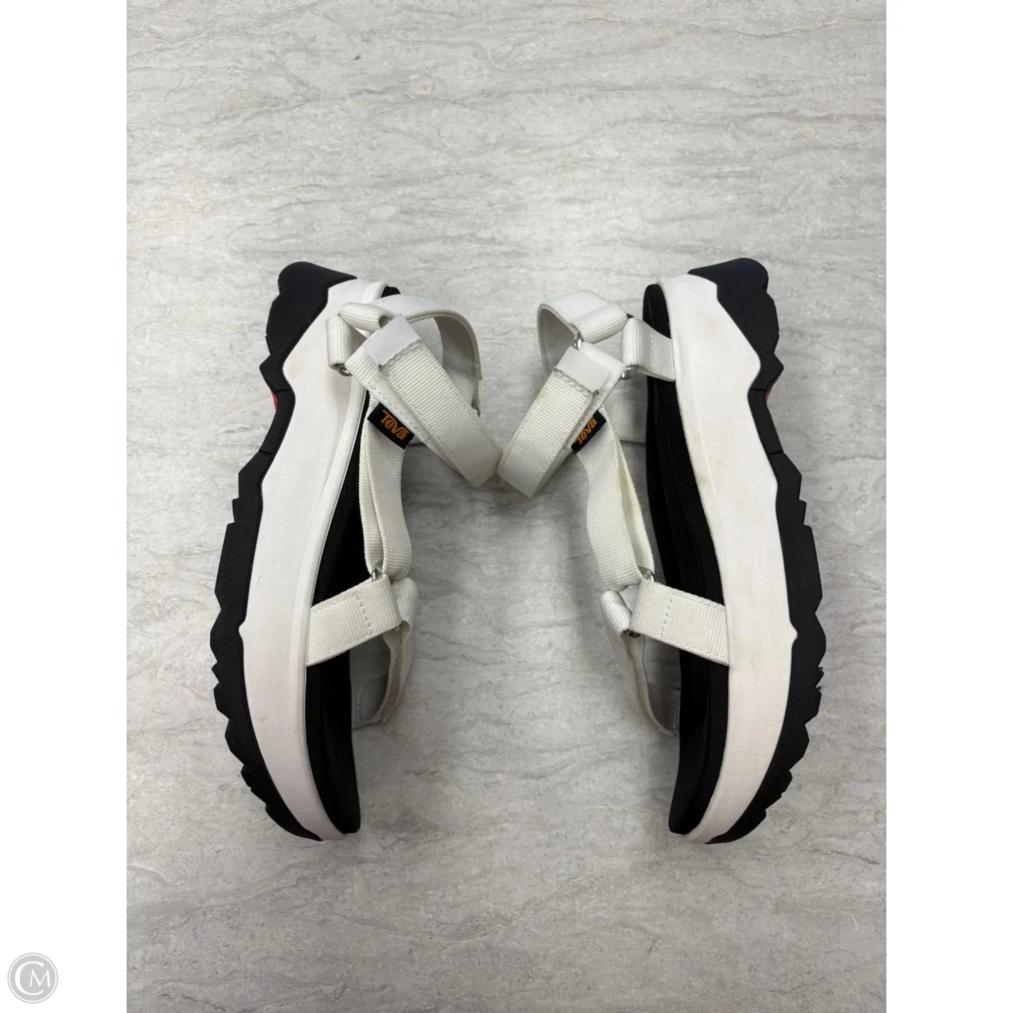 Sandals Flats By Teva In Black & White, Size: 10