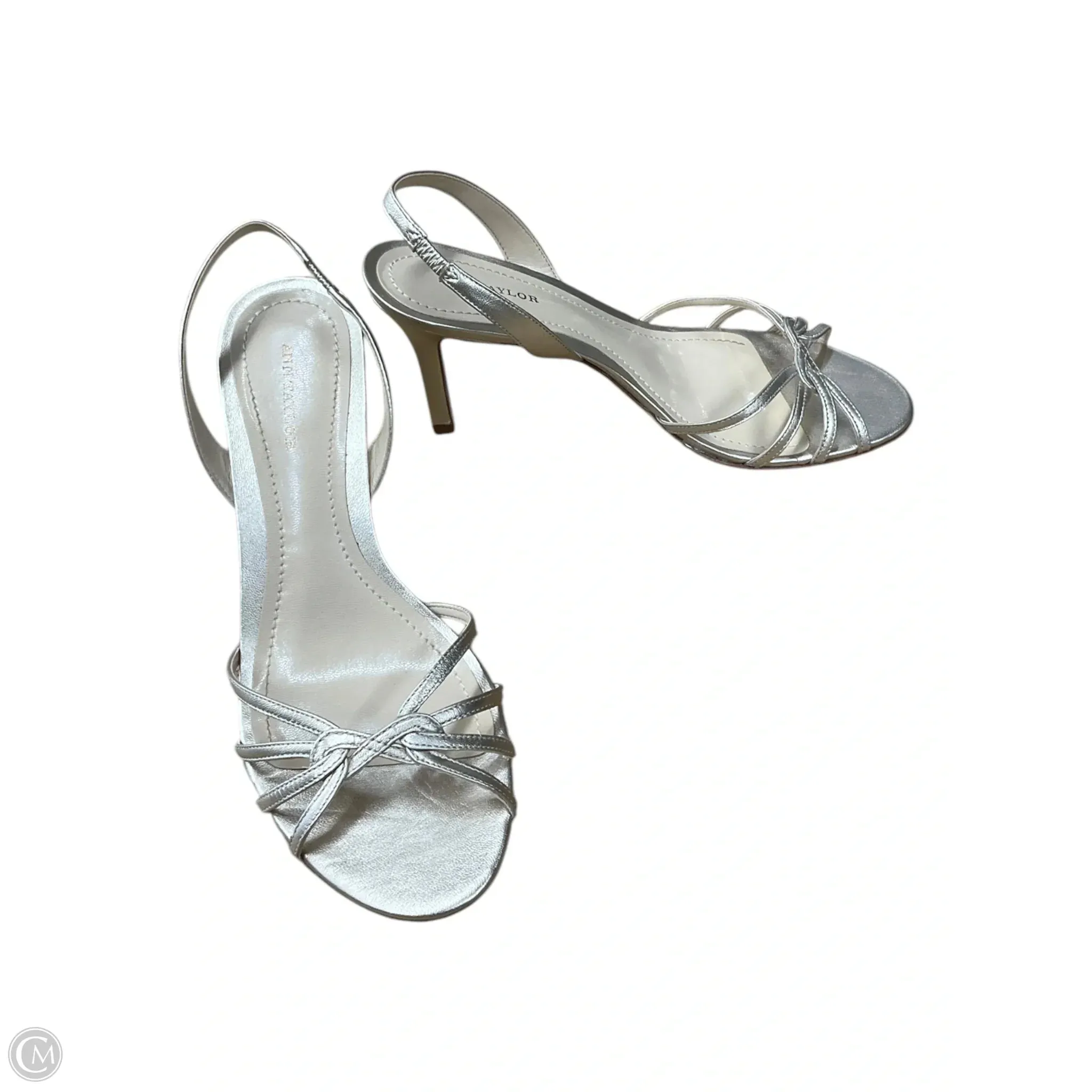 Sandals Heels Kitten By Ann Taylor In Gold, Size: 7.5