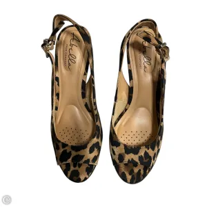 Sandals Heels Kitten By Clothes Mentor In Animal Print, Size: 6