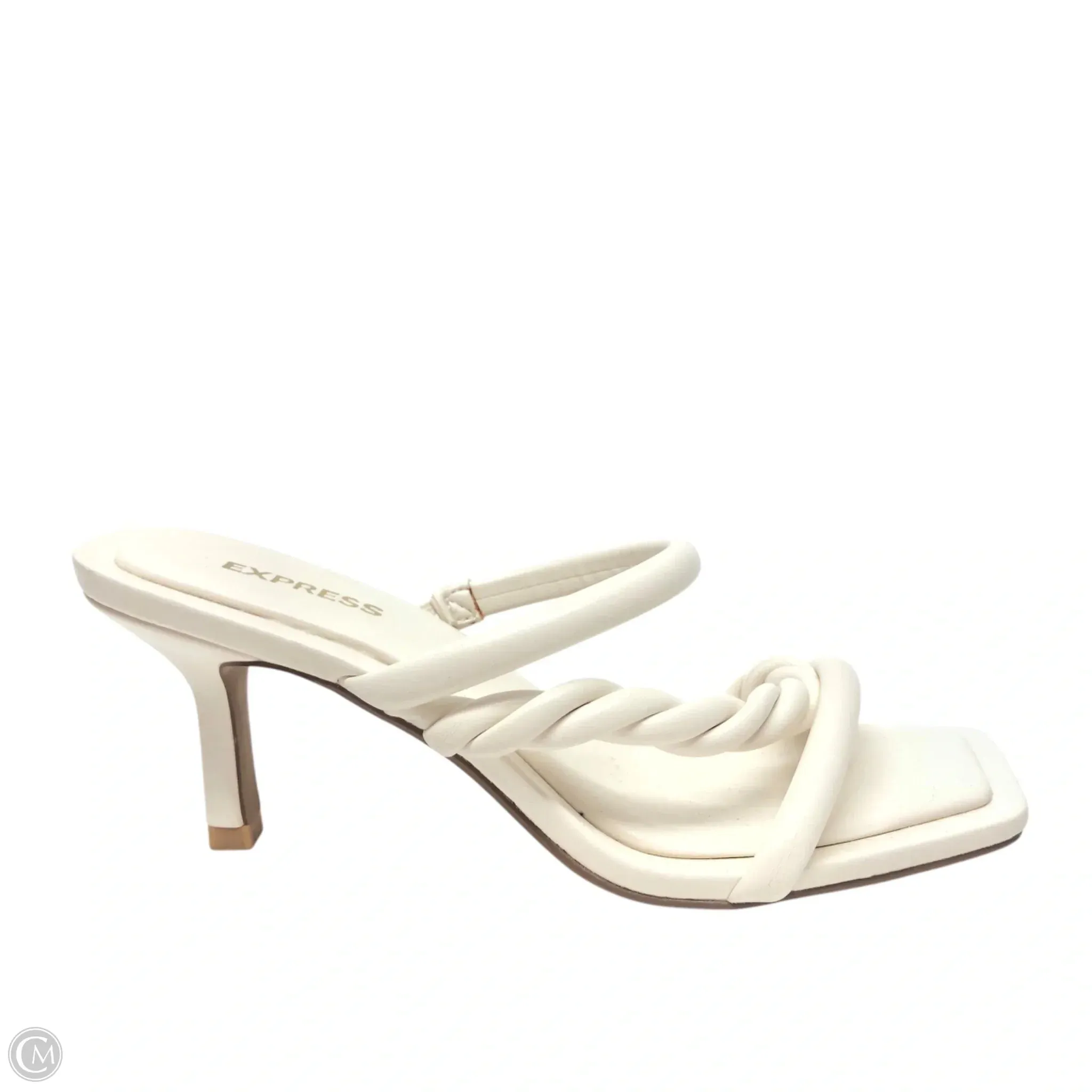 Sandals Heels Kitten By Express In Cream, Size: 6