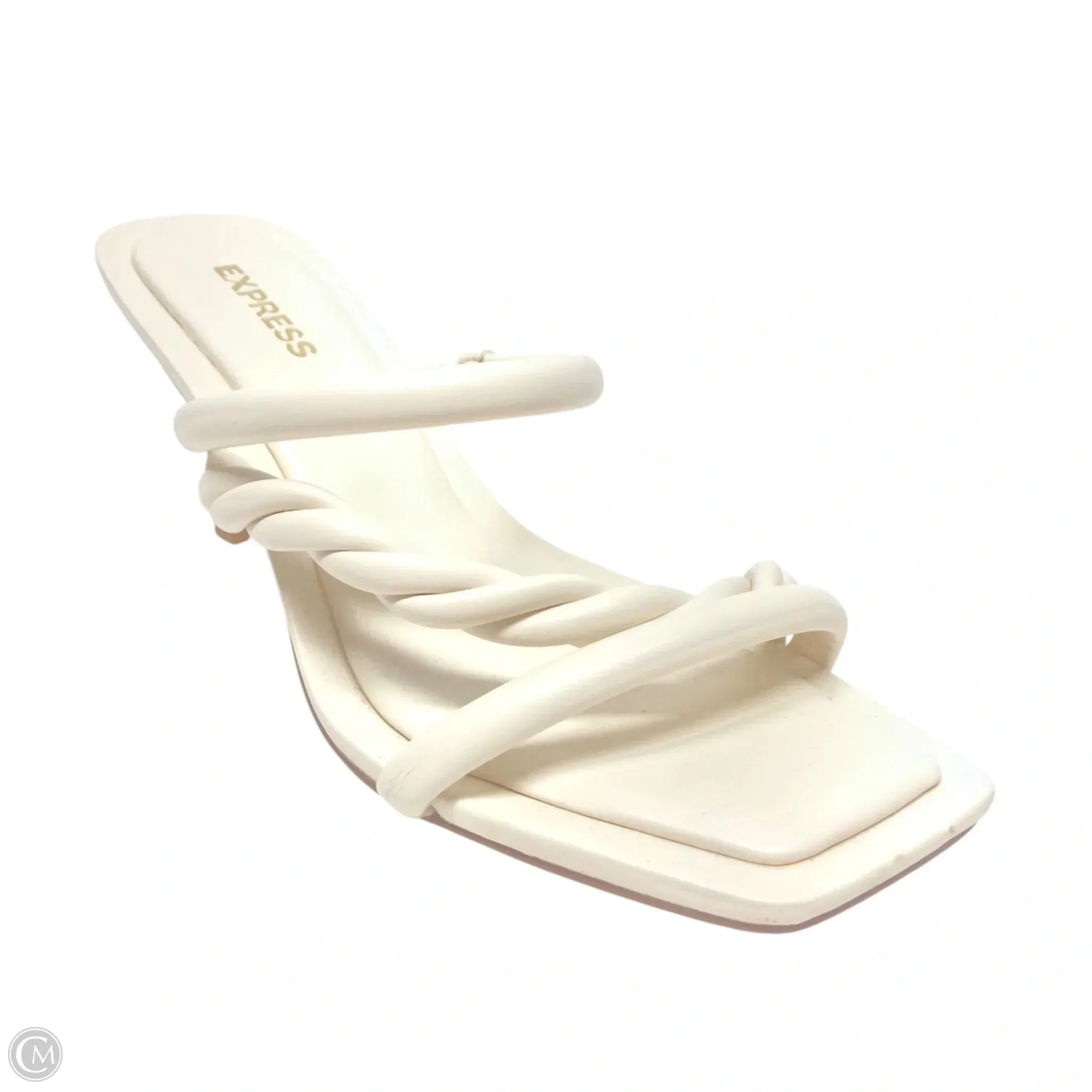 Sandals Heels Kitten By Express In Cream, Size: 6