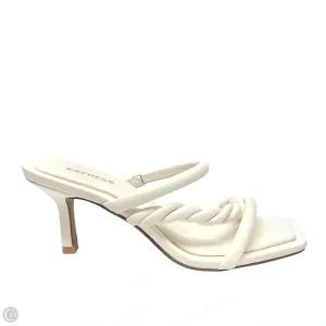 Sandals Heels Kitten By Express In Cream, Size: 6
