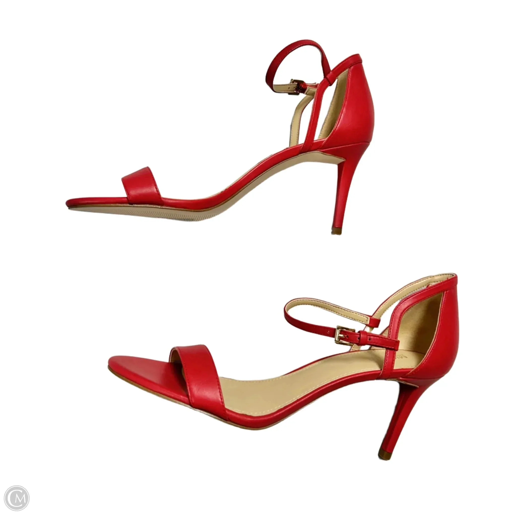 Sandals Heels Kitten By Michael By Michael Kors In Red, Size: 9.5