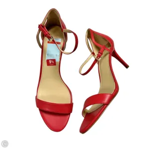 Sandals Heels Kitten By Michael By Michael Kors In Red, Size: 9.5