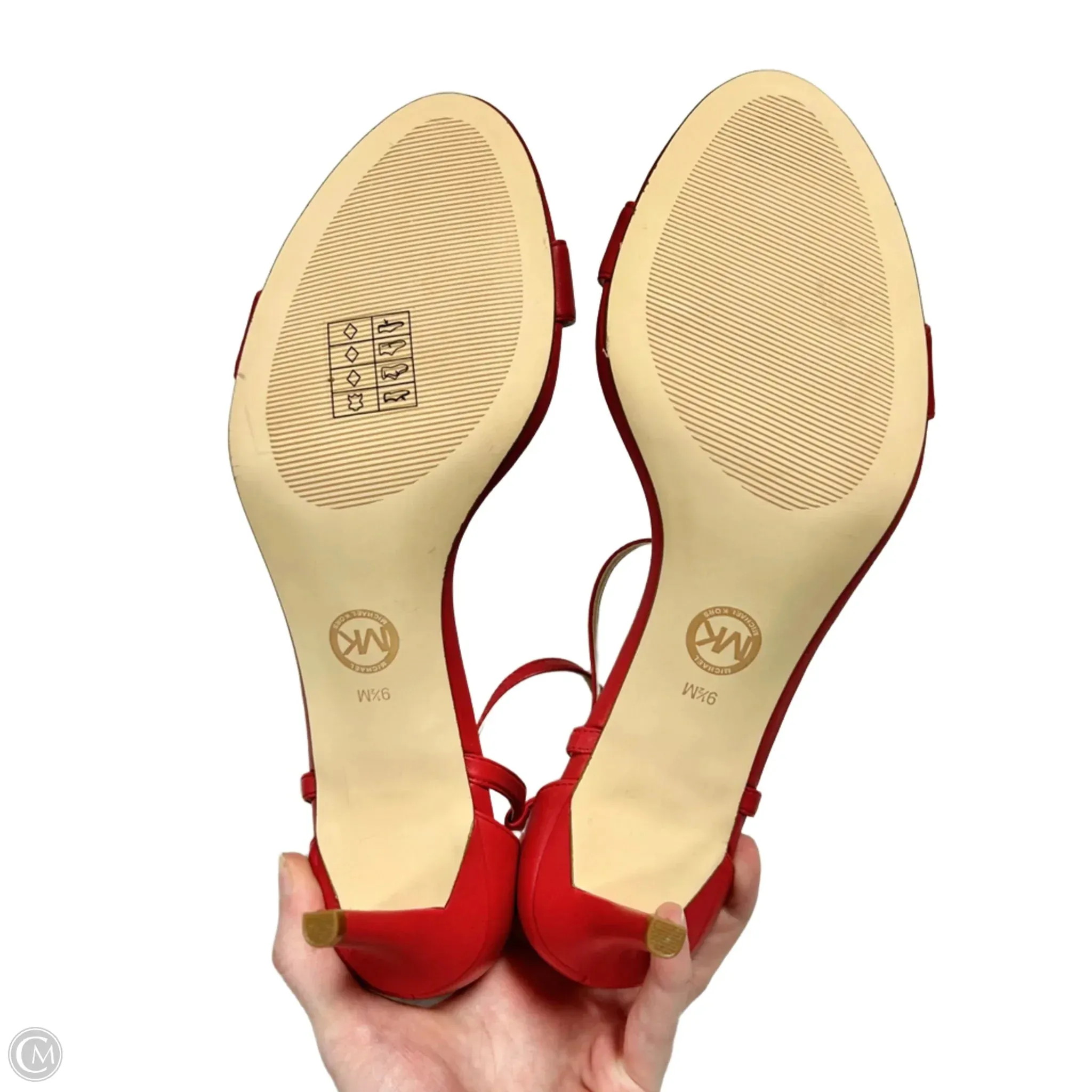 Sandals Heels Kitten By Michael By Michael Kors In Red, Size: 9.5