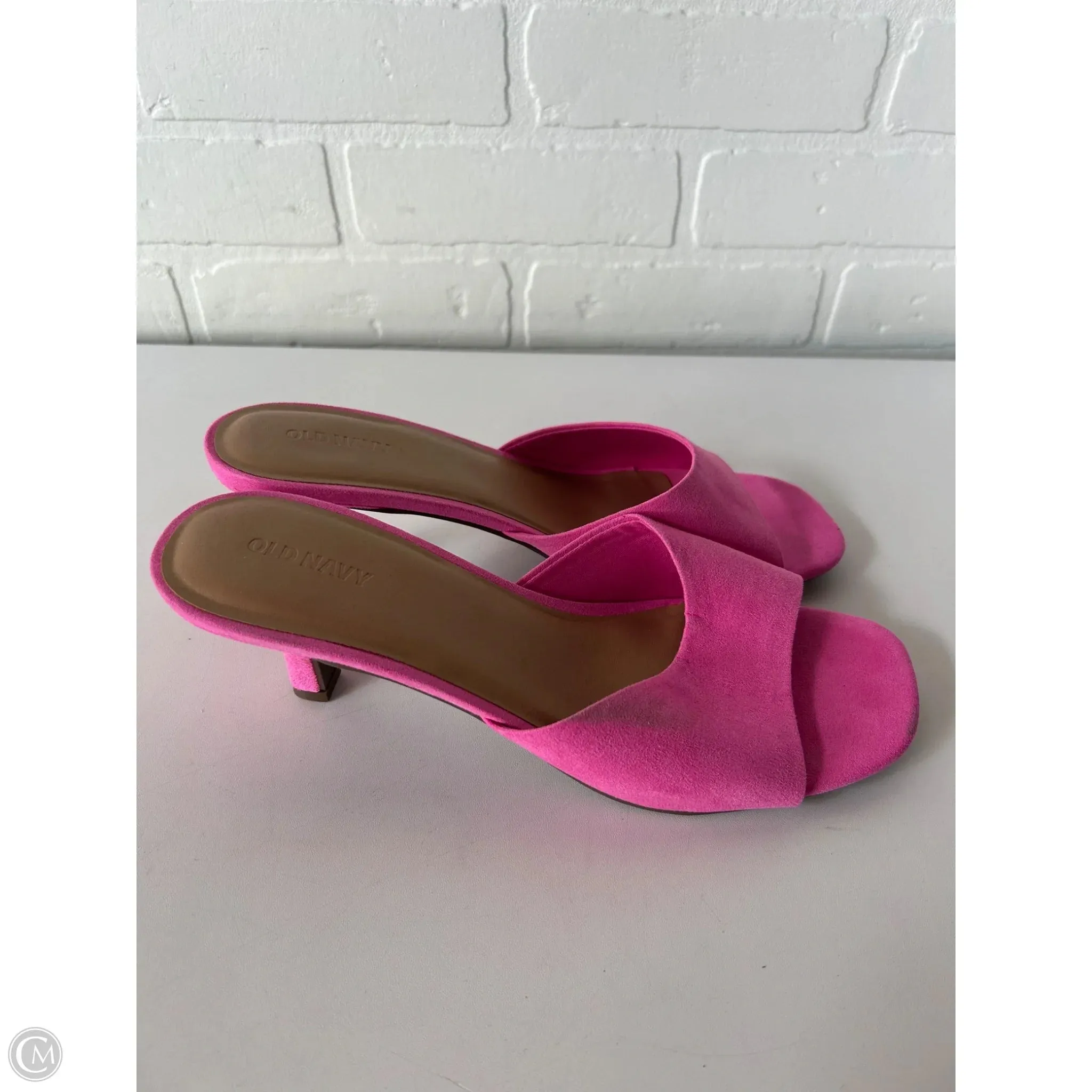 Sandals Heels Kitten By Old Navy In Pink, Size: 9