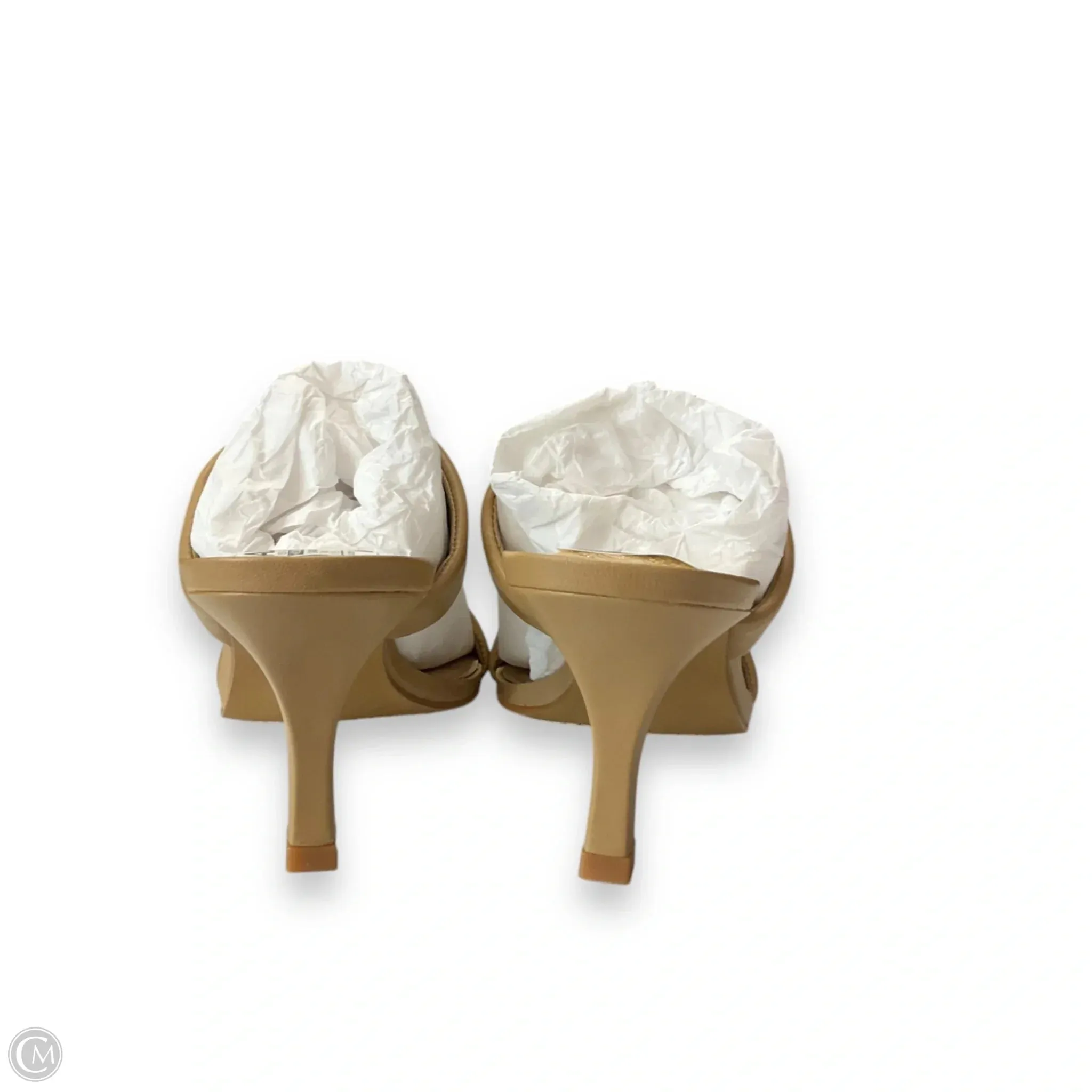 Sandals Heels Kitten By Vince Camuto In Tan, Size: 7.5