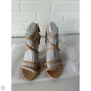 Sandals Heels Stiletto By Sam Edelman In Tan, Size: 9.5
