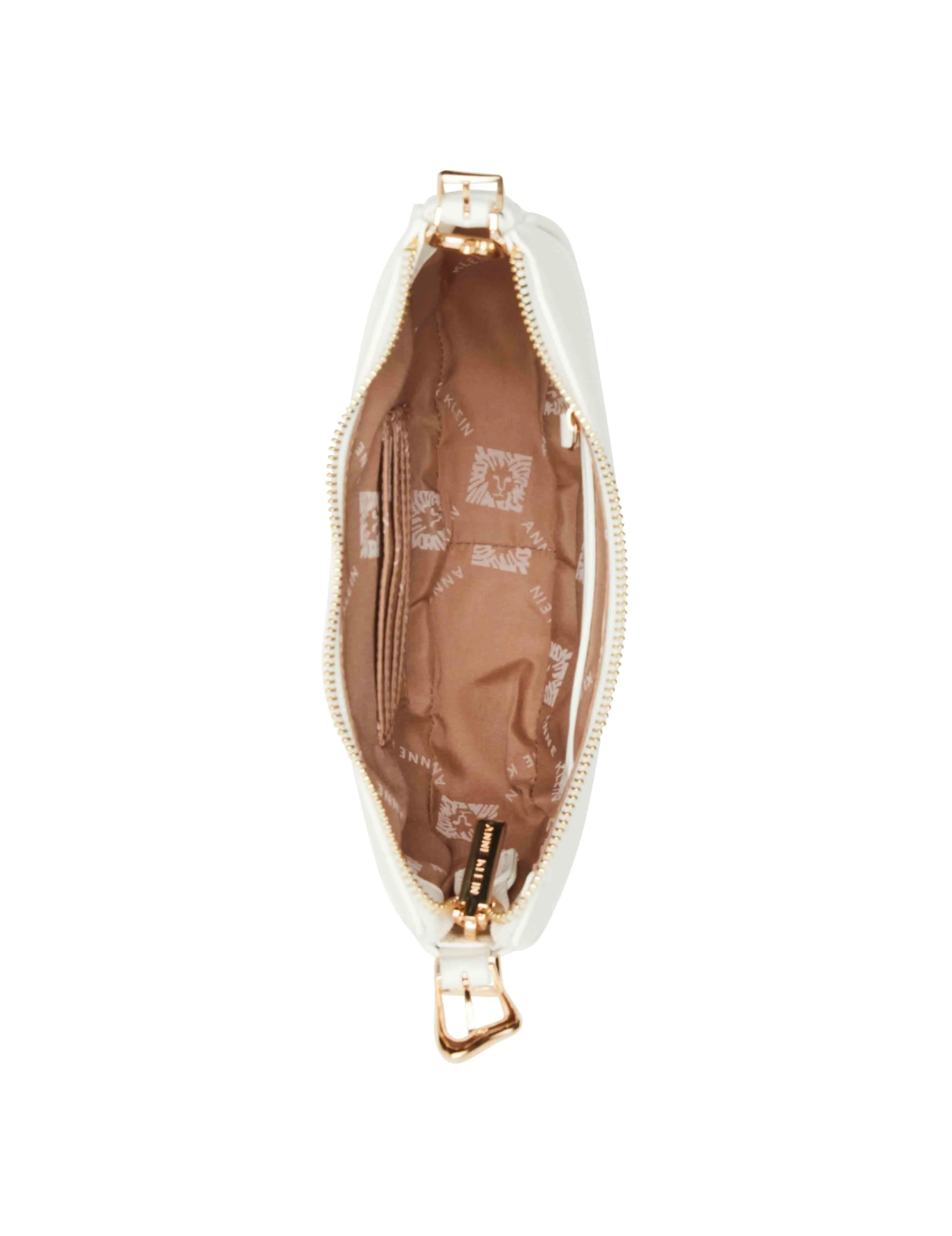 Sculpted buckle half moon crossbody