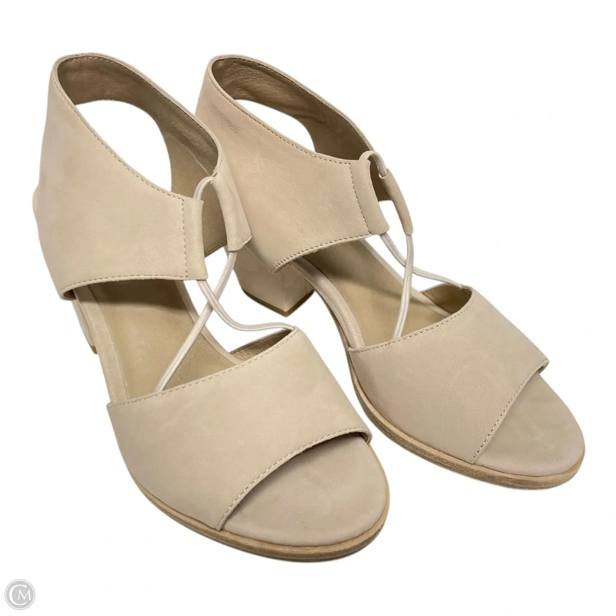 Shoes Heels Block By Eileen Fisher In Beige, Size: 8.5