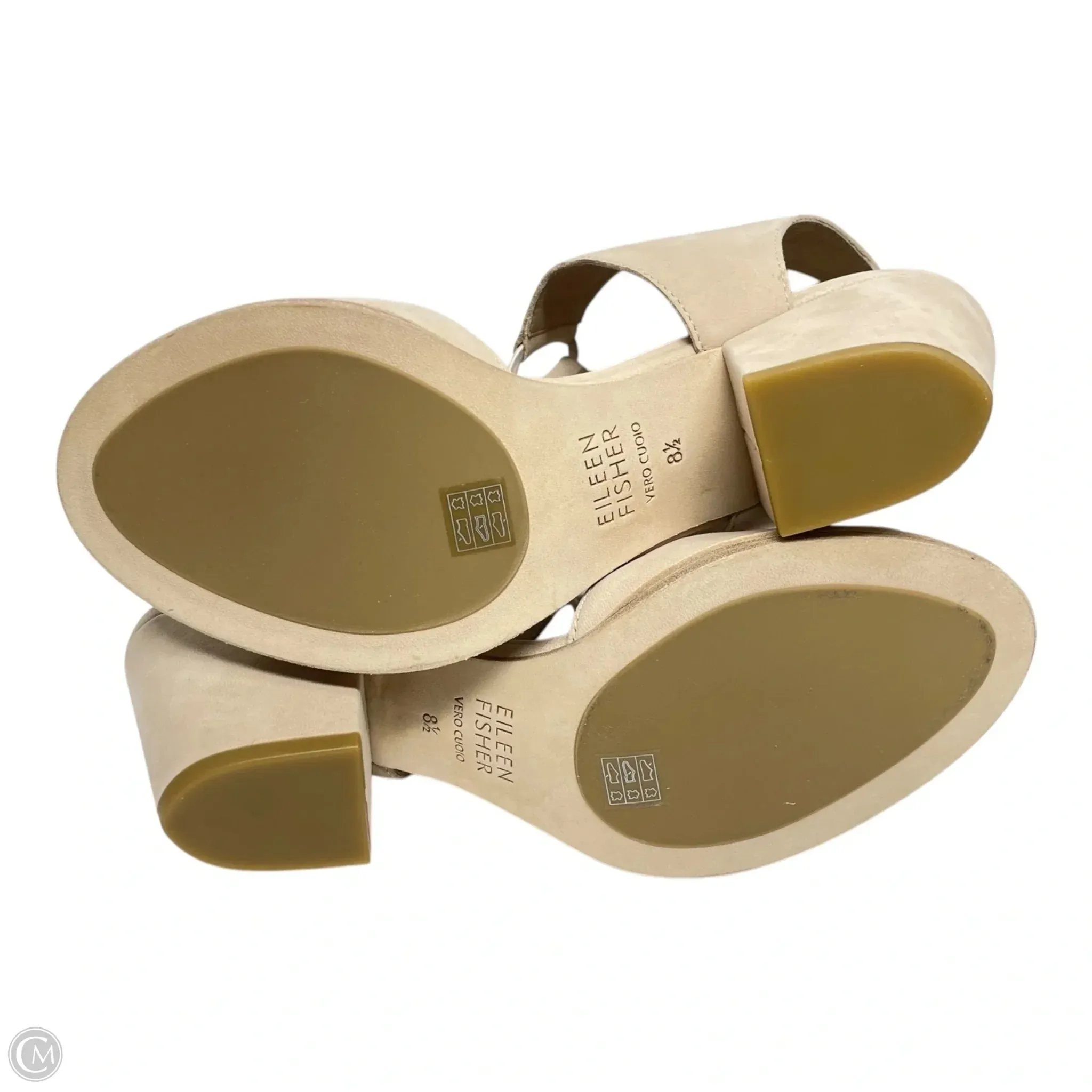 Shoes Heels Block By Eileen Fisher In Beige, Size: 8.5