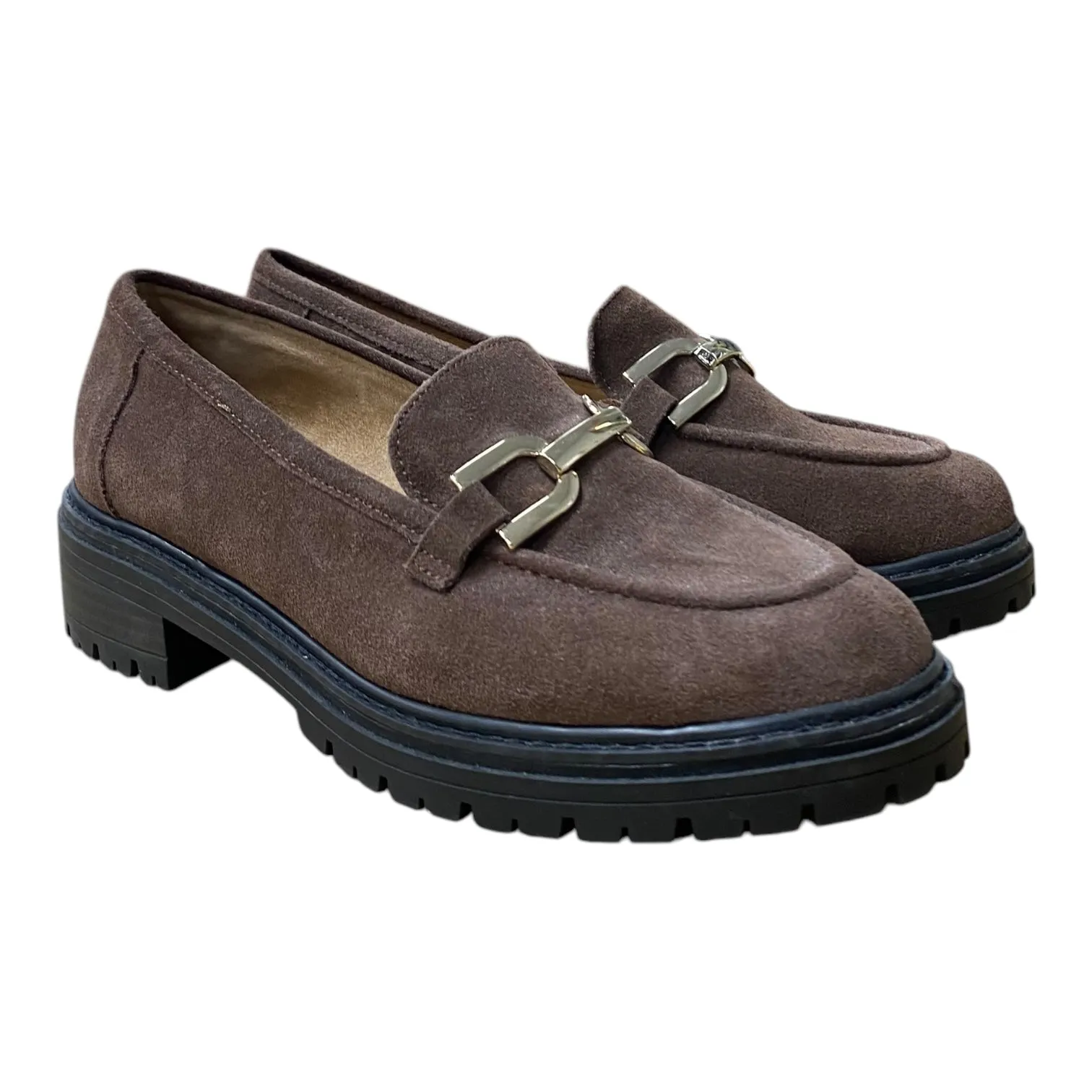 Shoes Heels Block By Kelly And Katie In Brown, Size:7