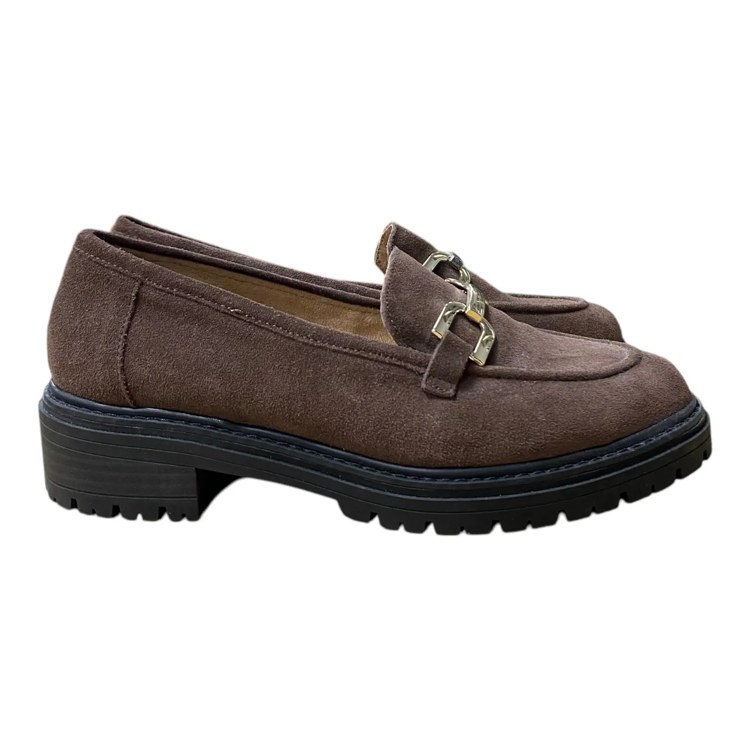 Shoes Heels Block By Kelly And Katie In Brown, Size:7