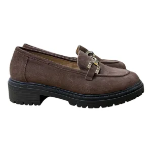 Shoes Heels Block By Kelly And Katie In Brown, Size:7