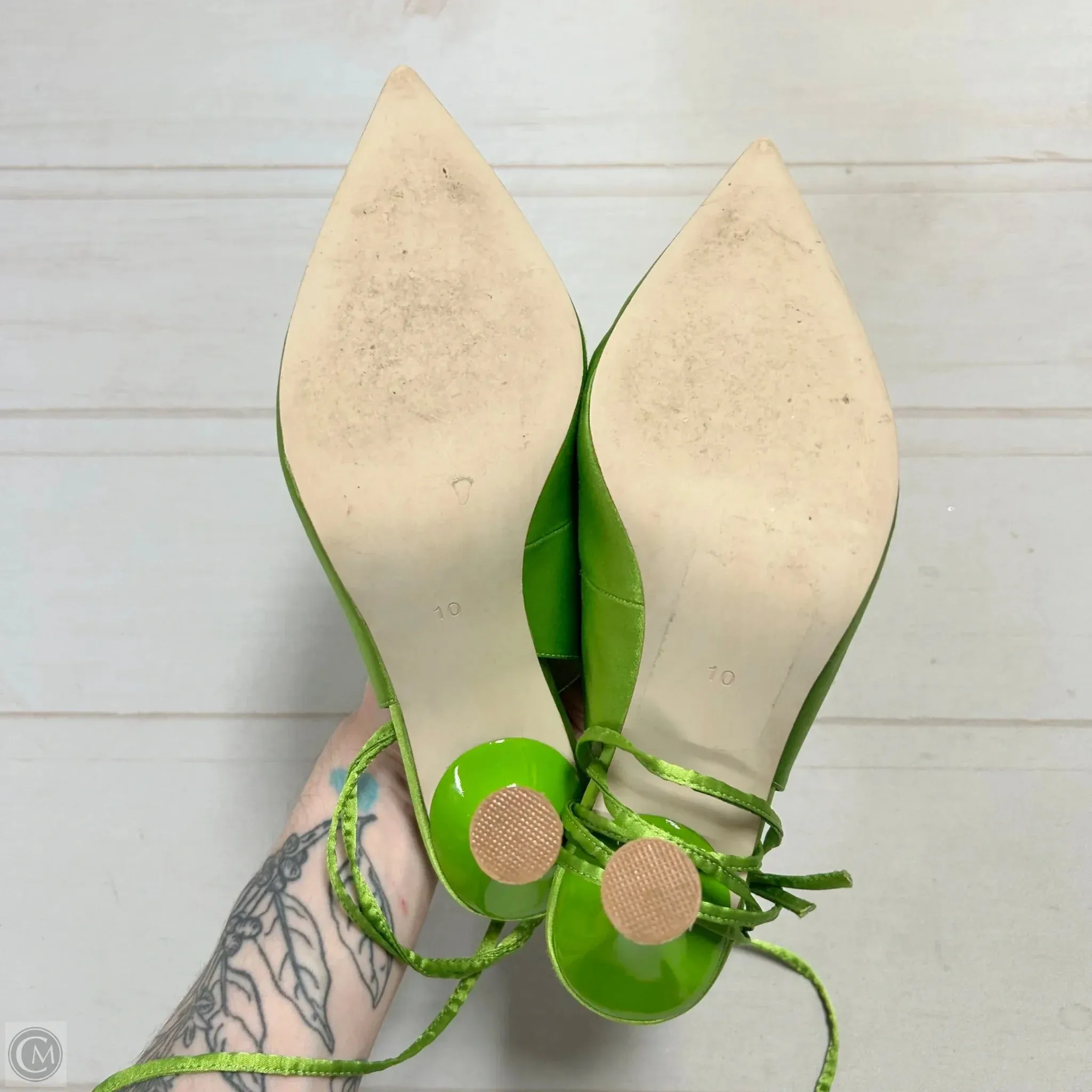 Shoes Heels Kitten By Jeffery Campbell In Green, Size: 10
