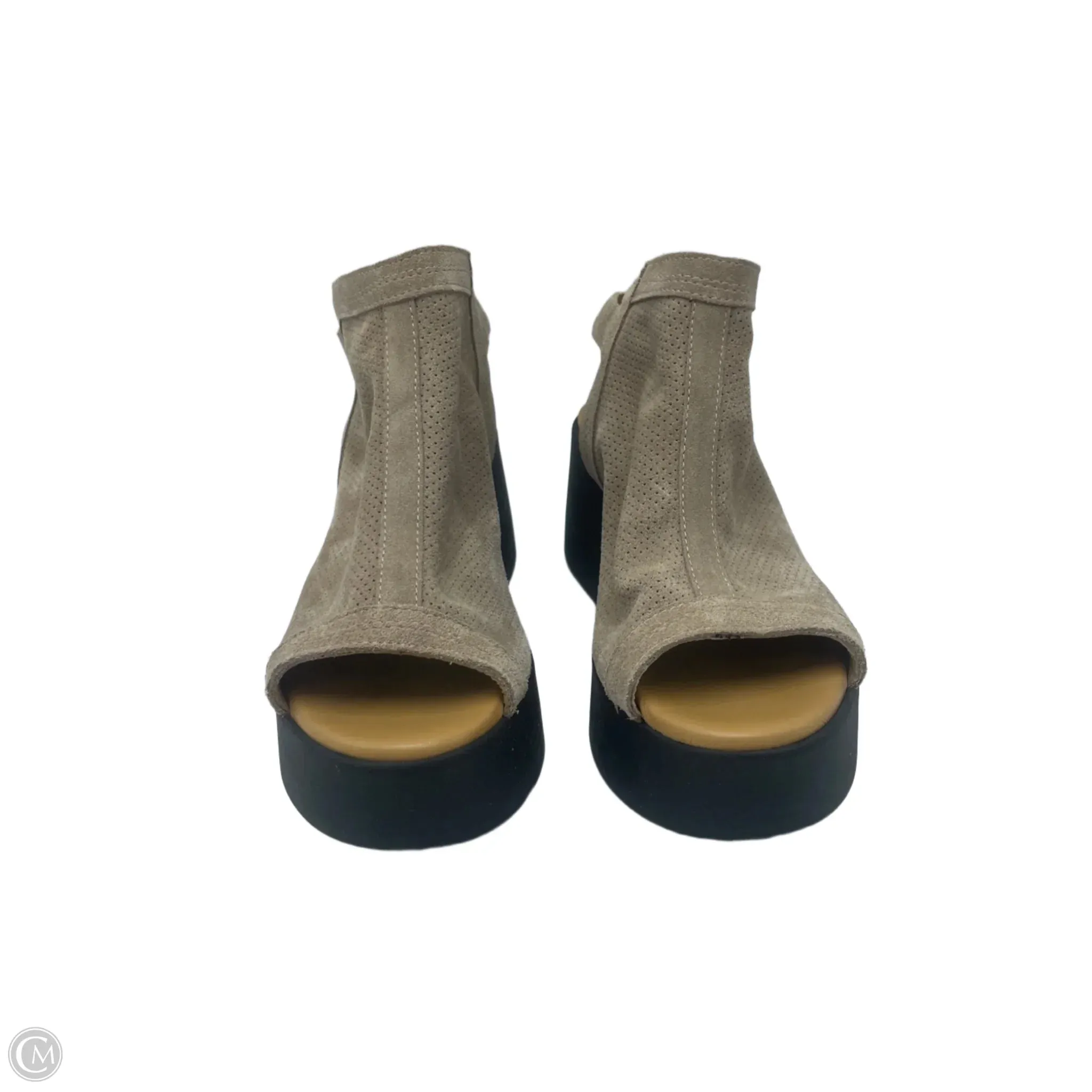 Shoes Heels Platform By Ethem In Beige, Size: 8