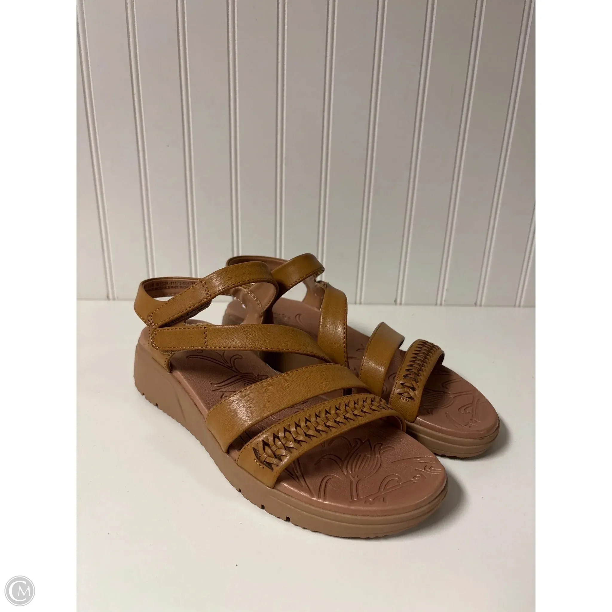 Shoes Heels Wedge By Bare Traps In Brown, Size: 8.5