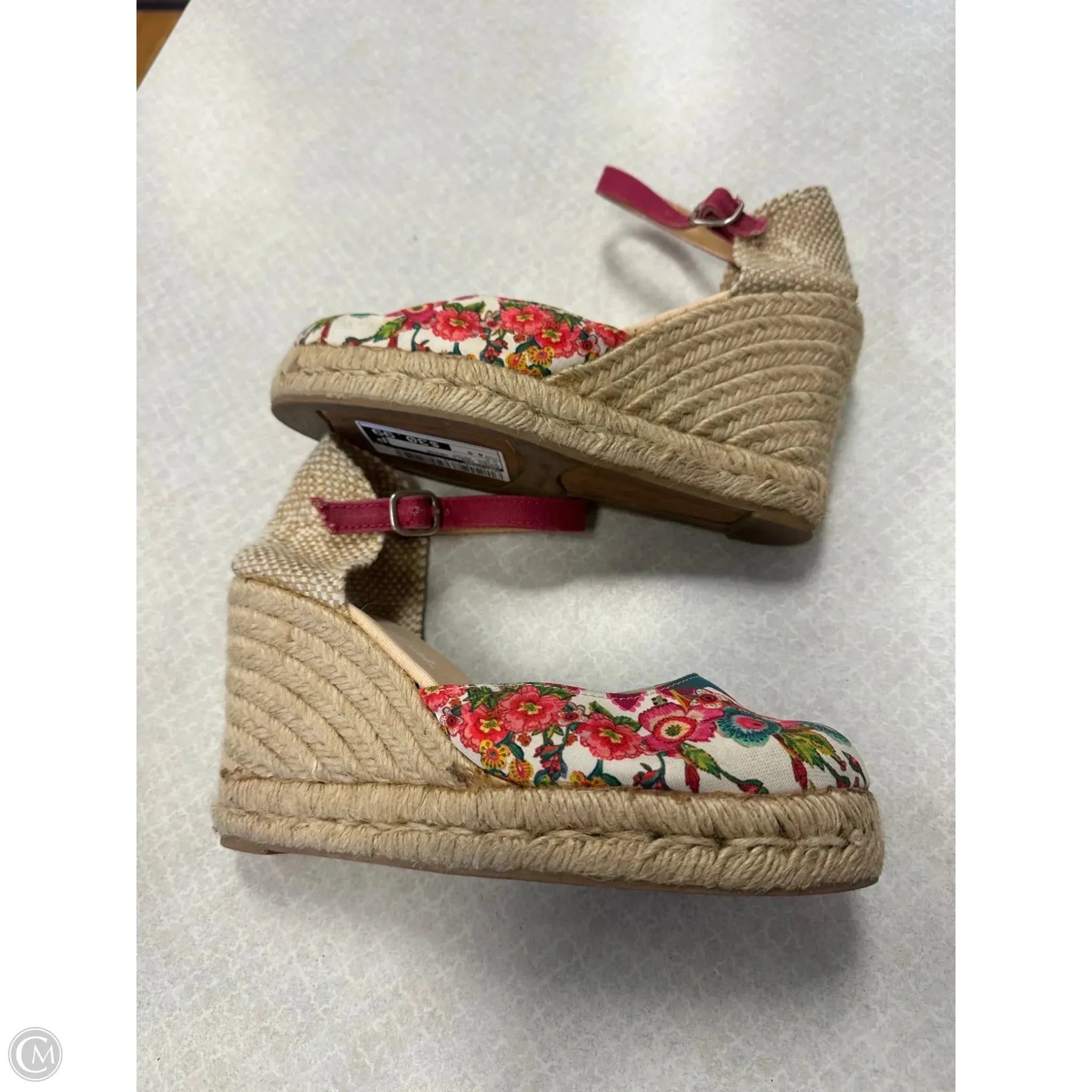 Shoes Heels Wedge By Desigual In Floral Print, Size: 6.5
