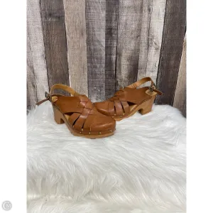 Shoes Heels Wedge By Korks In Brown, Size: 10