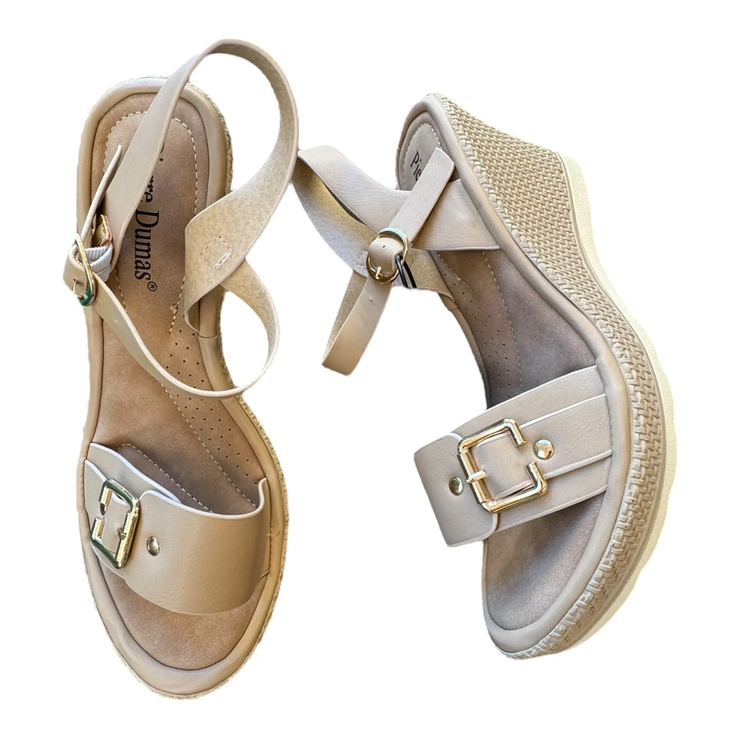 Shoes Heels Wedge By Pierre Dumas In Cream, Size:10