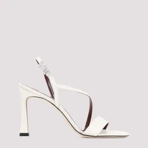 Staud Nadja Logo Plaque Open Toe Sandals