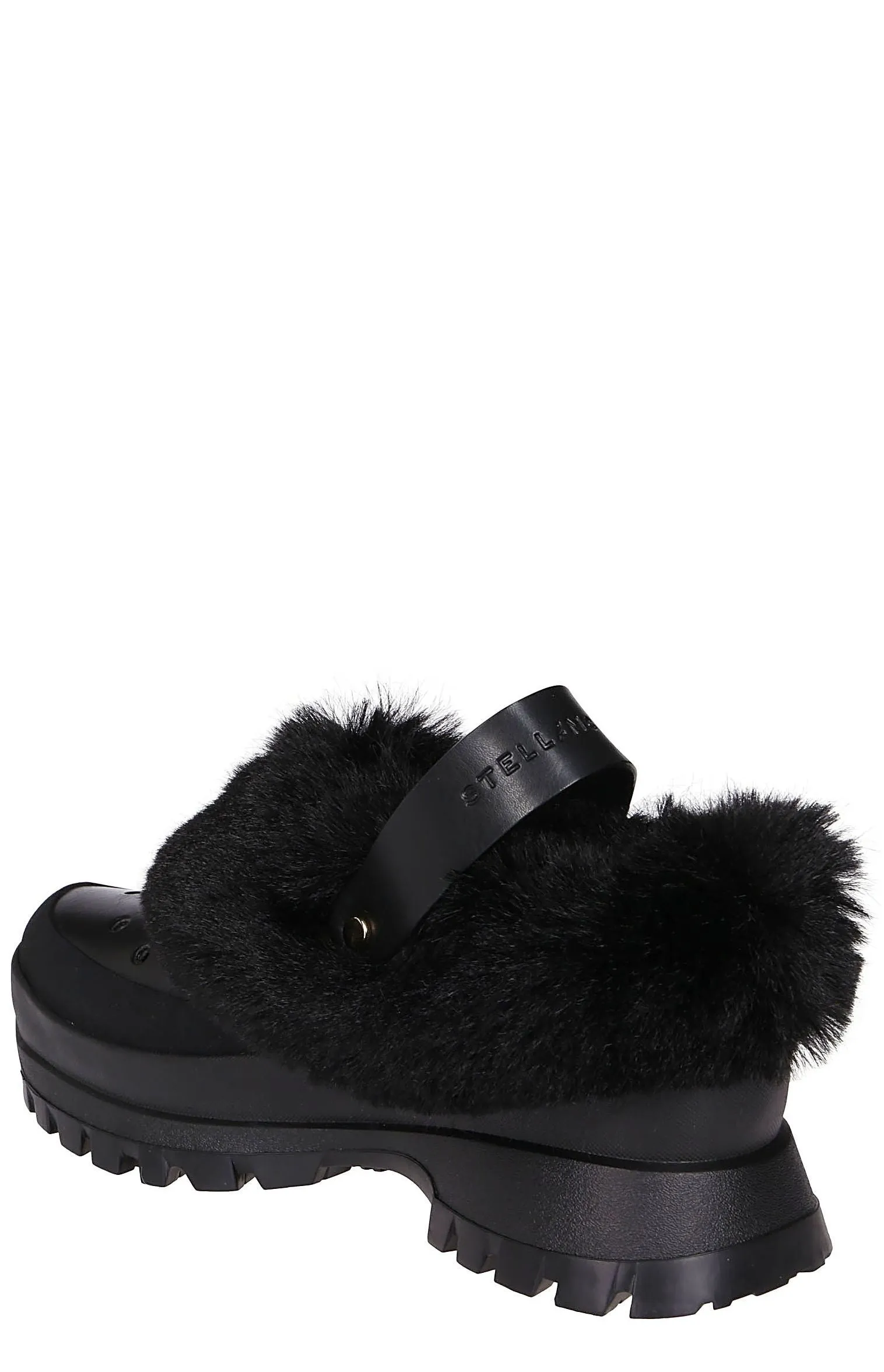 Stella McCartney Trace Faux Fur Trimmed Clogs