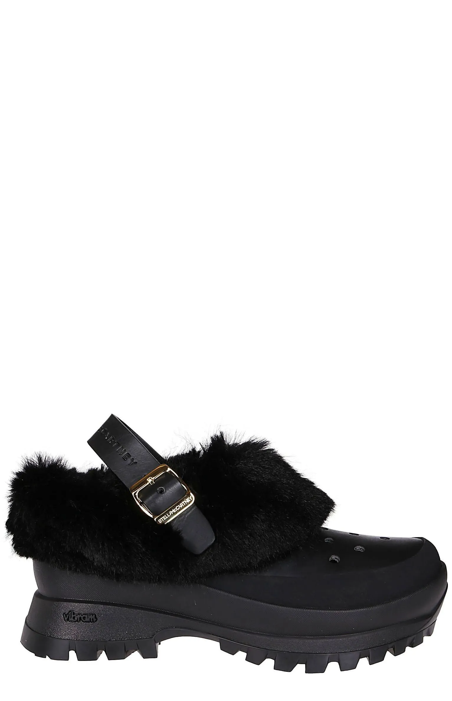 Stella McCartney Trace Faux Fur Trimmed Clogs