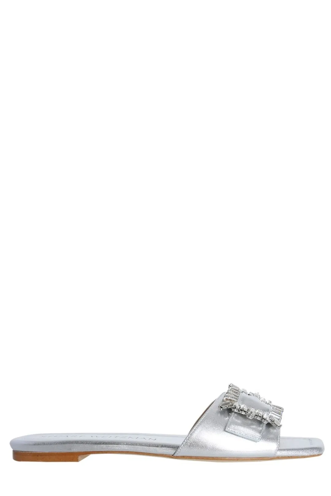 Stuart Weitzman Buckle Detailed Slip-On Mules