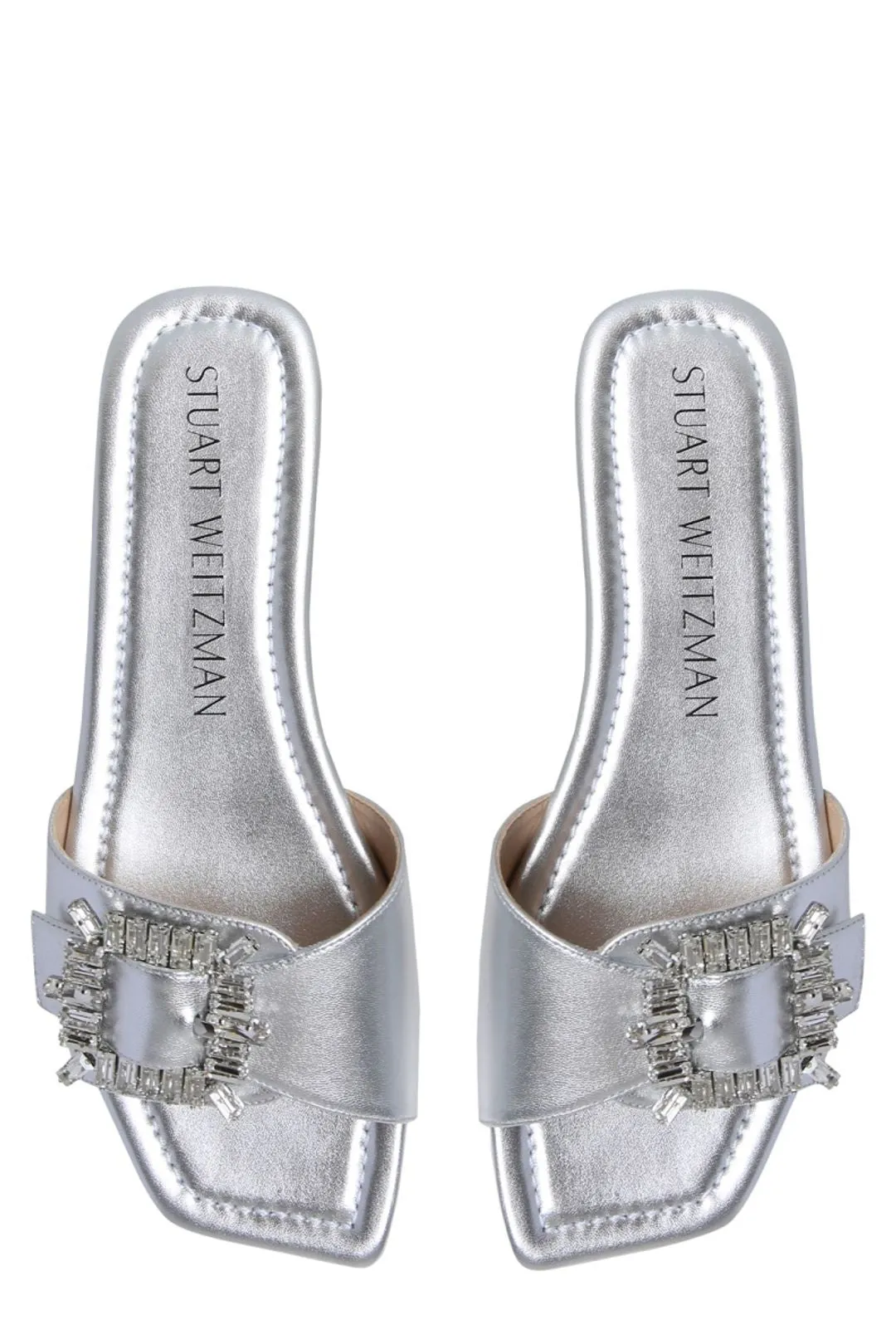 Stuart Weitzman Buckle Detailed Slip-On Mules