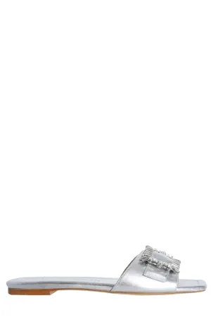 Stuart Weitzman Buckle Detailed Slip-On Mules