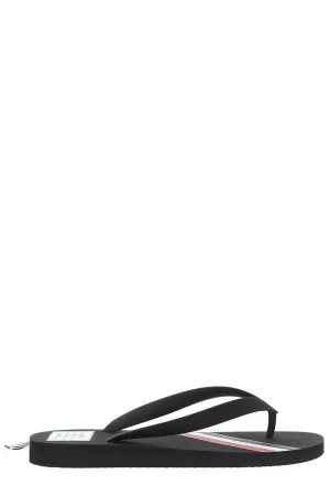 Thom Browne Stripe-Detailed Slip On Flip Flops