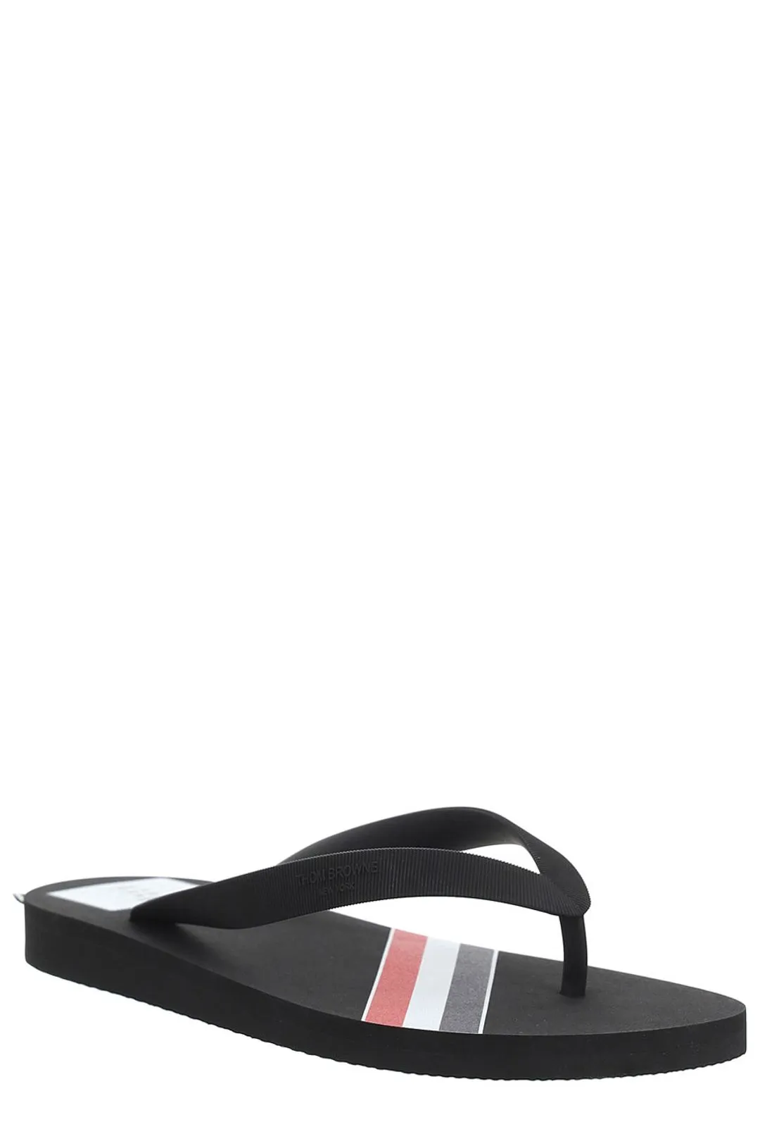 Thom Browne Stripe-Detailed Slip On Flip Flops