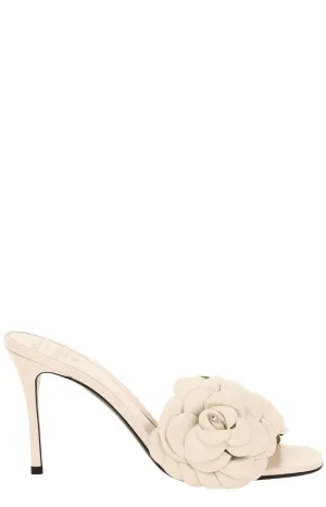 Valentino Floral Detailed Slip-On Mules
