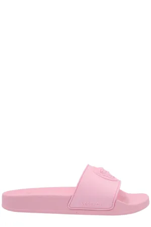 Versace Kids Medusa Embossed Slip On Slides